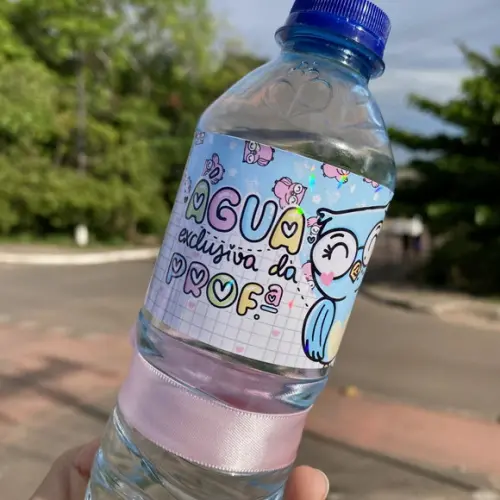 Rótulo Adesivo para Água 500 ml Dia dos Professores