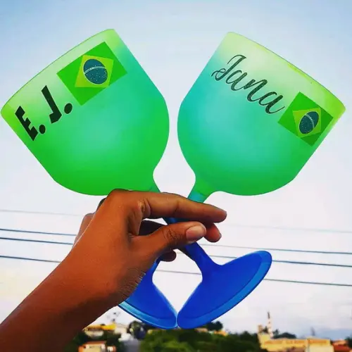 Taça de Gin Personalizada Copa do Mundo com Nome