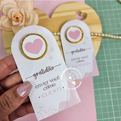Tag + Moeda de Chocolate Personalizada - Dia da Mulher