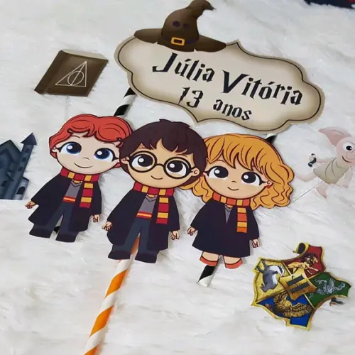 Topo de Bolo - Harry Potter