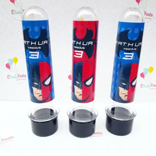 Tubete Personalizado Batman Vs Homem Aranha