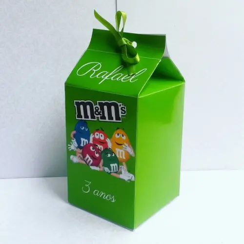 Caixa de Milk personalizada m&m