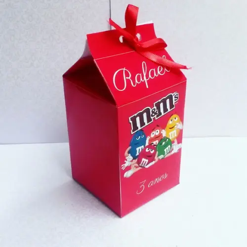 Caixa de Milk personalizada m&m