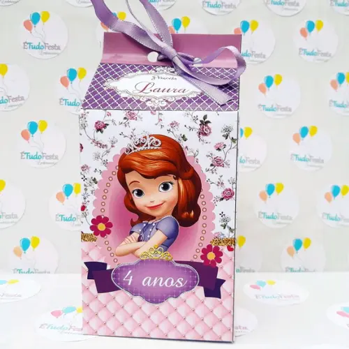 Caixa de Milk personalizada Princesa Sofia