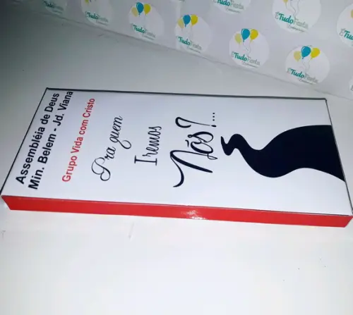 Caixa para barra de chocolate congresso de jovens