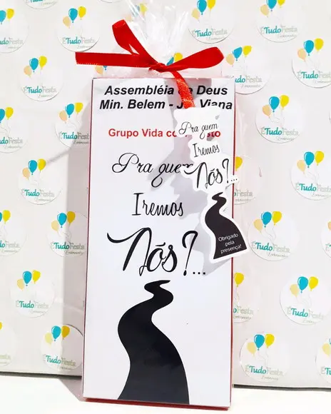Caixa para barra de chocolate congresso de jovens