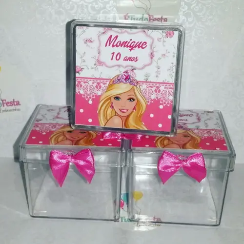 Caixinha acrílica personalizada - Barbie