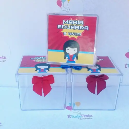 Caixinha acrílica personalizada - Menina Aranha / Spidergirl