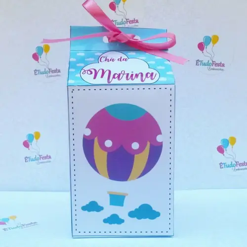 Caixinha de milk - Chuvas de bençãos e balão de ar