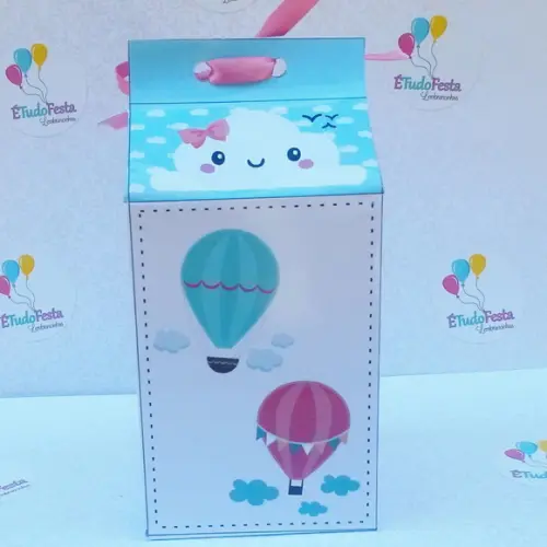 Caixinha de milk - Chuvas de bençãos e balão de ar