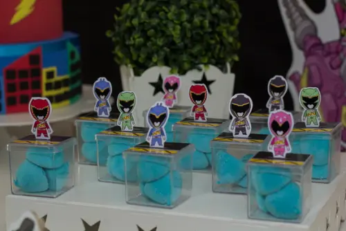 Caixinha acrílica 3d personalizada Power Rangers