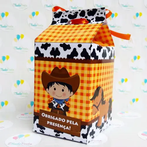 Caixinha de Milk A Fazendinha laranja
