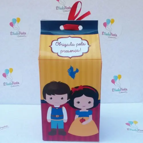 Caixinha de milk personalizada - Branca de Neve Baby