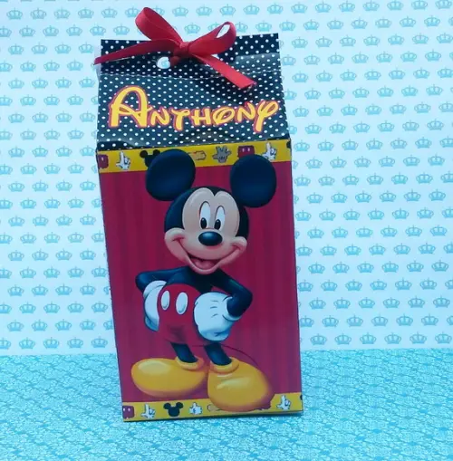 Caixinha de Milk personalizada - Mickey Mouse