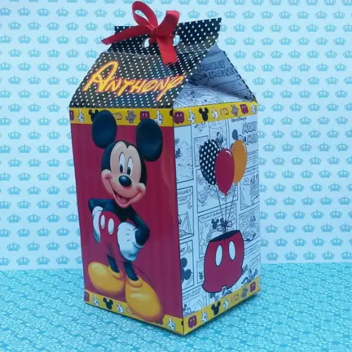 Caixinha de Milk personalizada - Mickey Mouse
