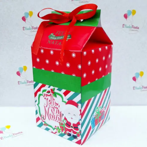 Caixinha de milk personalizada - Natal