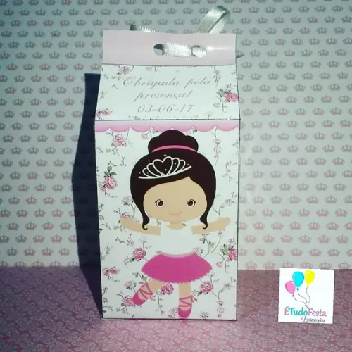 Caixinha de Milk personalizada Bailarina