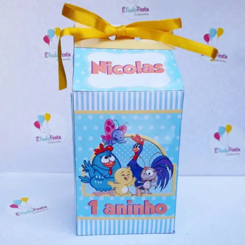 Caixinha de Milk personalizada Galinha Pintadinha