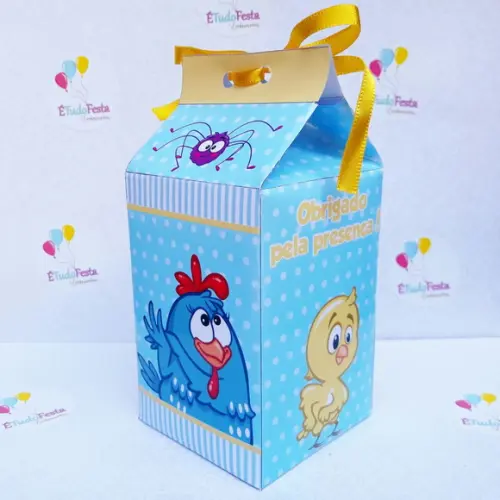 Caixinha de Milk personalizada Galinha Pintadinha