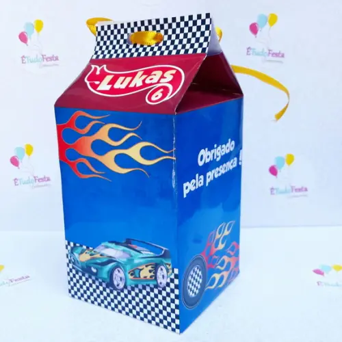 Caixinha de Milk personalizada Hot Wheels