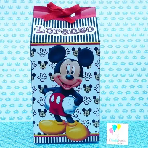 Caixinha de Milk personalizada Mickey Mouse