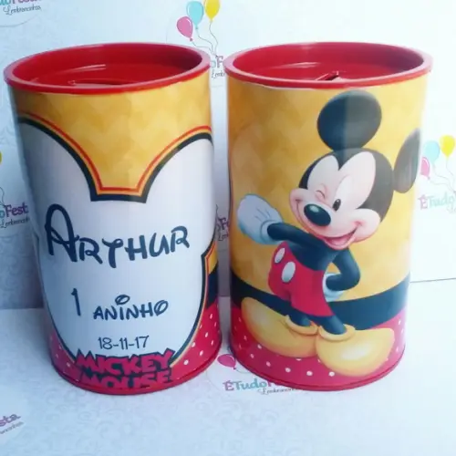 Cofrinho personalizado - Mickey Mouse
