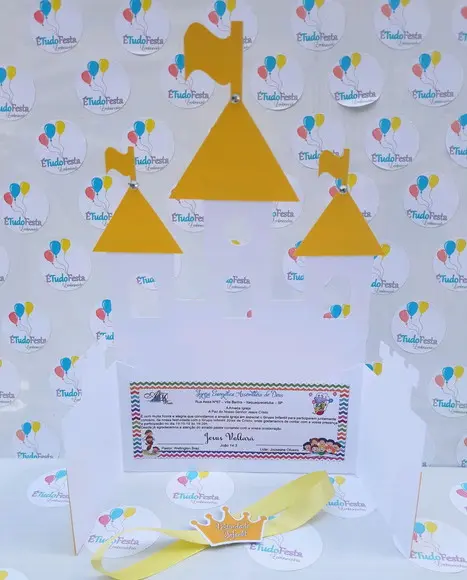 Convite castelo personalizado