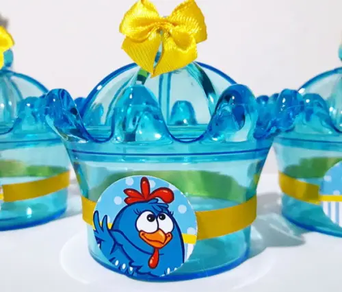 Cúpula de coroa galinha pintadinha personalizada