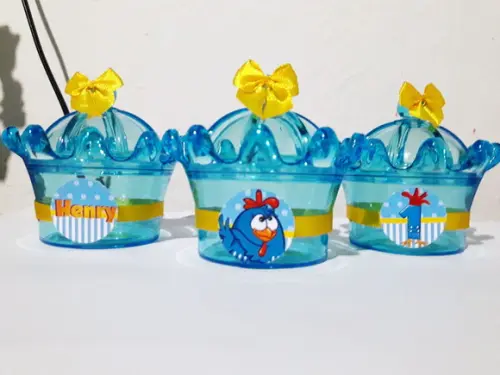 Cúpula de coroa galinha pintadinha personalizada