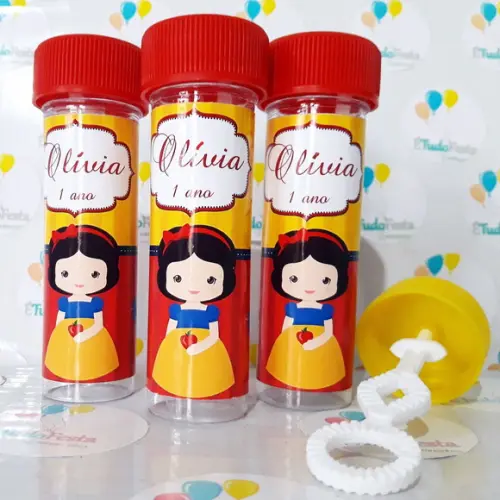 Frasco bolinha de sabão Branca de neve