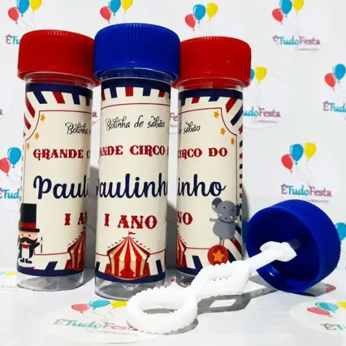 Frasco bolinha de sabão Circo