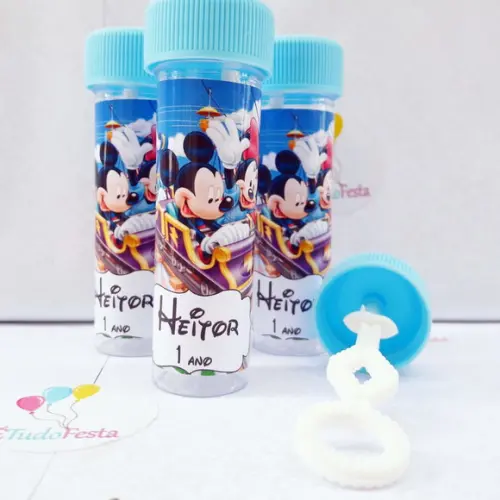 Frasco bolinha de sabão Mickey Mouse Parque de diversões