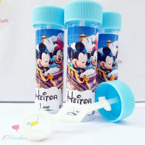 Frasco bolinha de sabão Mickey Mouse Parque de diversões