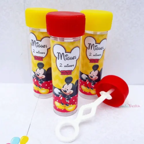 Frasco bolinha de sabão personalizado Mickey Mouse