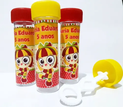 Frasco bolinha de sabão personalizado Emilia