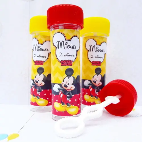Frasco bolinha de sabão personalizado Mickey Mouse