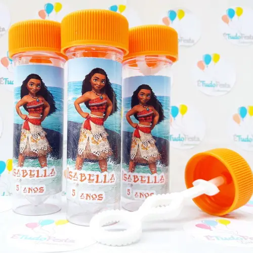 Frasco bolinha de sabão personalizado Moana