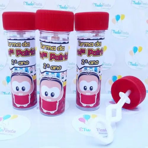 Frasco bolinha de sabão personalizado Mônica toy