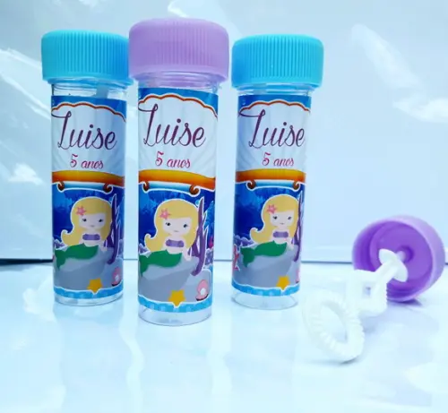 Frasco bolinha de sabão personalizado Sereia