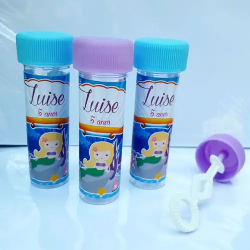 Frasco bolinha de sabão personalizado Sereia