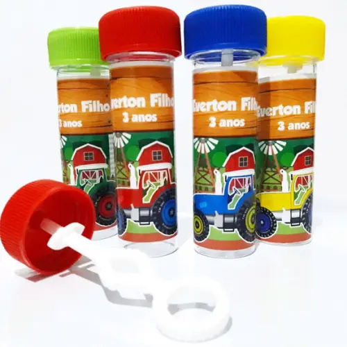Frasco bolinha de sabão Trator