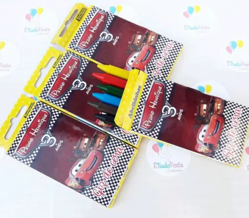 Giz de cera personalizado Carros Disney