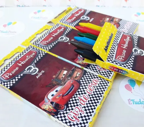 Giz de cera personalizado Carros Disney