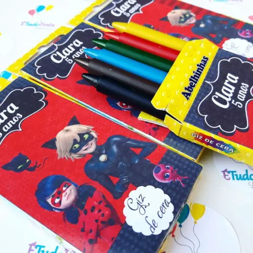 Giz de cera personalizado Miraculous Ladybug