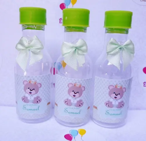 Kit Chá de Bebê personalizado Ursinho de coroa - Verde