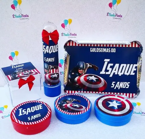Kit festa infantil Capitão América