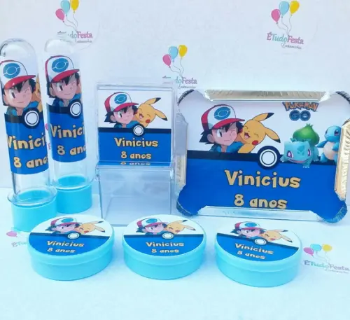 Kit festa infantil personalizado - Pokemon Go