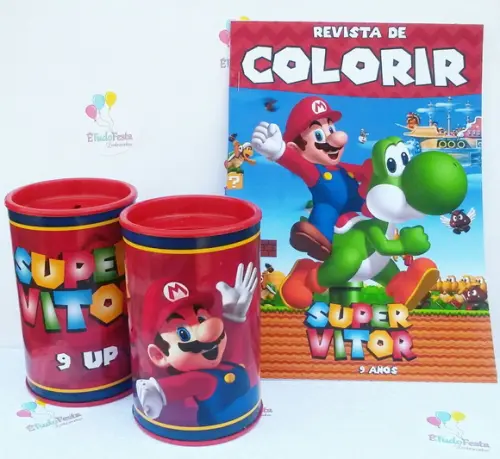 Kit festa infantil personalizado - Super Mário