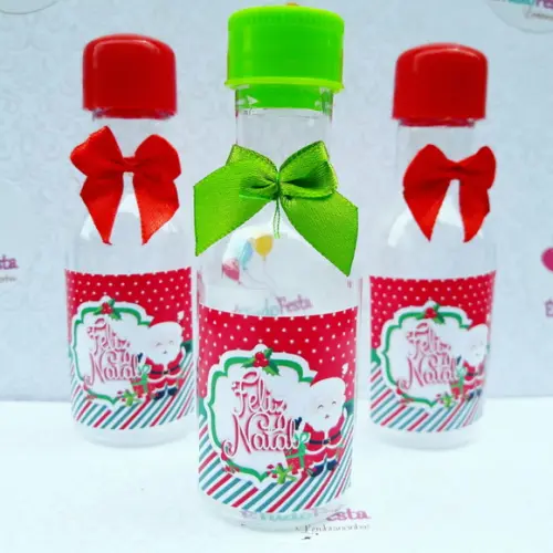 Lembrancinha de natal - garrafinha personalizada