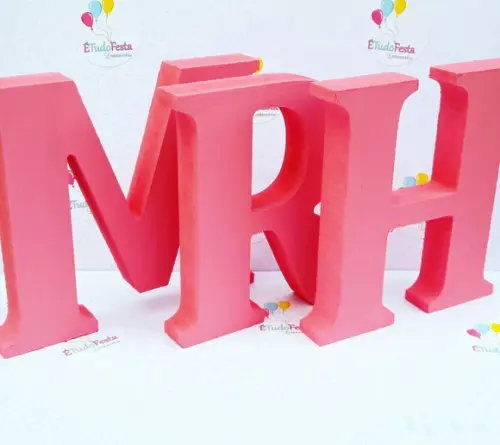 Letras MDF pintadas